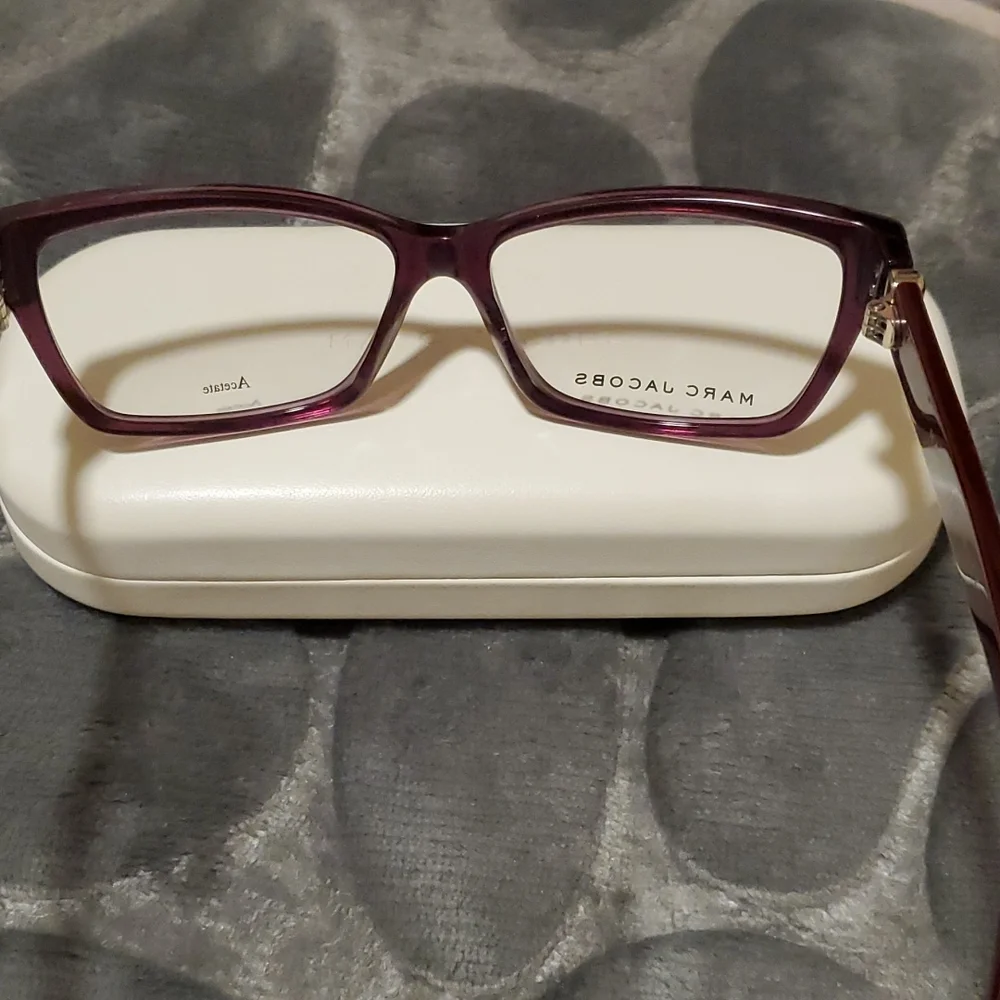 Marc Jacobs 55 mm‎ women's violet glitter eyeglasses frames